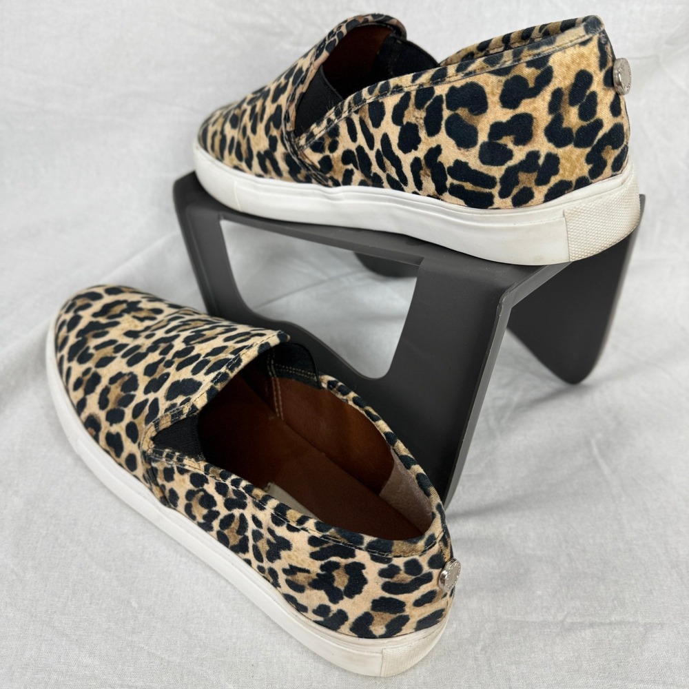 Steve Madden Safary‎ Leopard Print Slip On Sneakers Shoes Size 9M - Picture 8 of 13